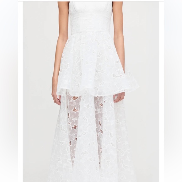 Hill House Home The Isabelle Dress - White Floral Organza size 8 - Picture 5 of 16